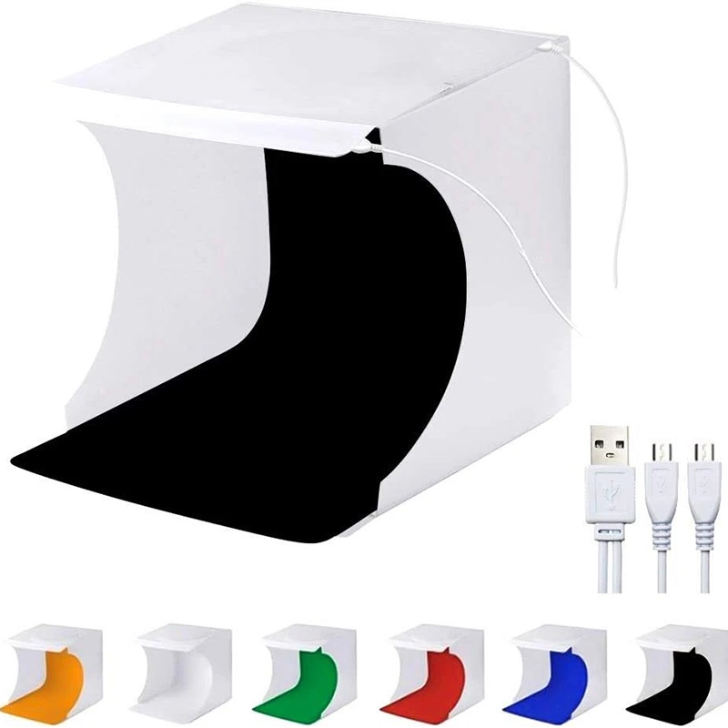 Photography Lighting And Backdrop Kits - 휴대용 접이식 포토박스 사진촬영 LED 조명