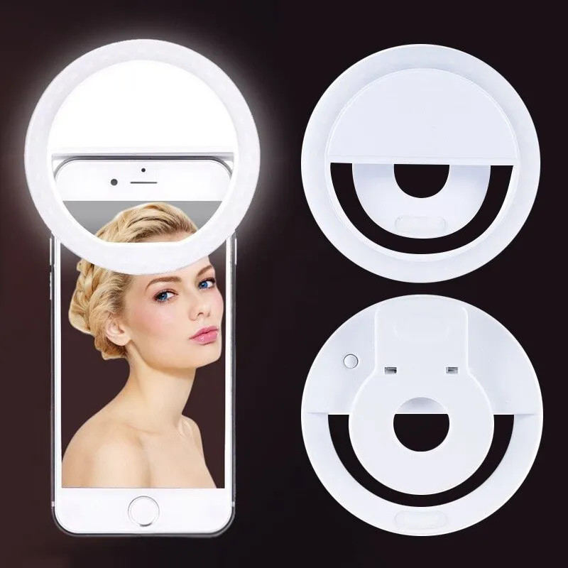 Photography Lighting Tool - USB 충전식 LED 셀카 링 라이트,