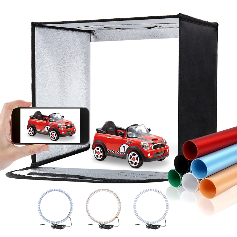 Photography Lighting And Backdrop Kits - 접이식 사진 스튜디오 라이트 박스, 멀티