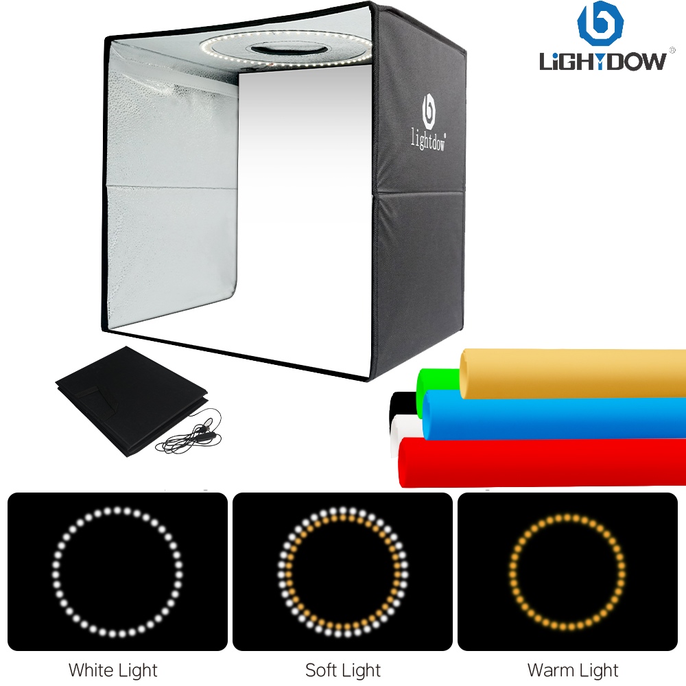 Photography Lighting And Backdrop Kits - 라이트도우 포토 스튜디오 라이트 박스 키트