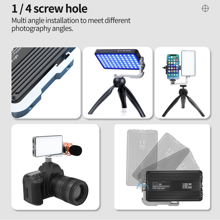 픽셀 G3 평면 패널 RGB 조명 휴대용 사진 촬영 조 - Photography Lighting Handheld 리뷰 및 가격