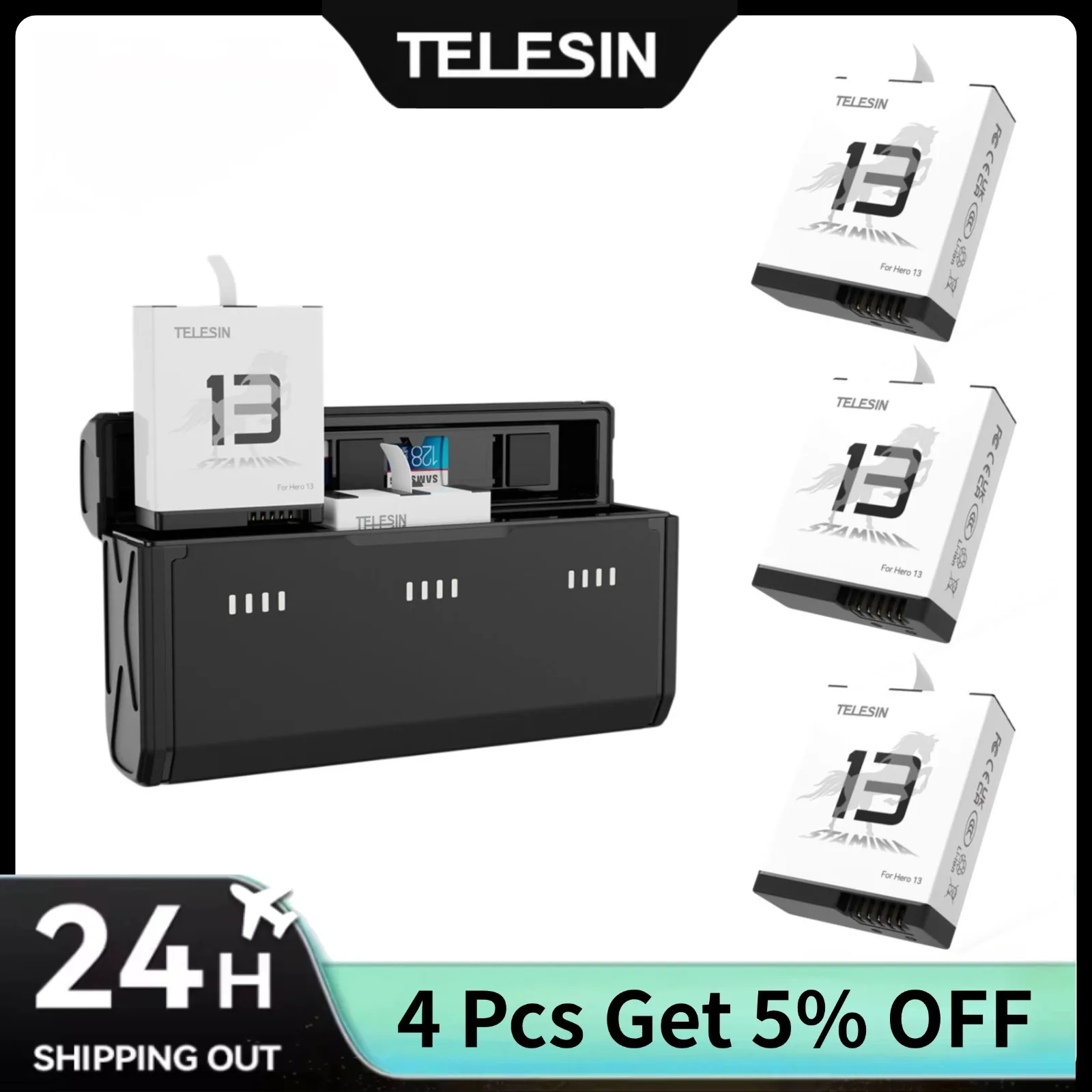 TELESIN 휴대용 고속 충전 박스 및 고내구성 배터 - Gopro Action Camera Hero 11 Black 리뷰 및 가격