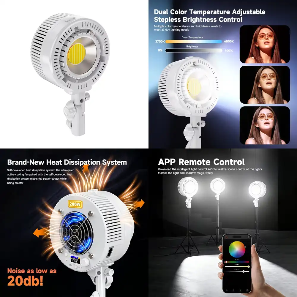 R200 듀얼 컬러 COB LED 라이트 비즈 라이브  - Photography Lighting For Clothing 리뷰 및 가격