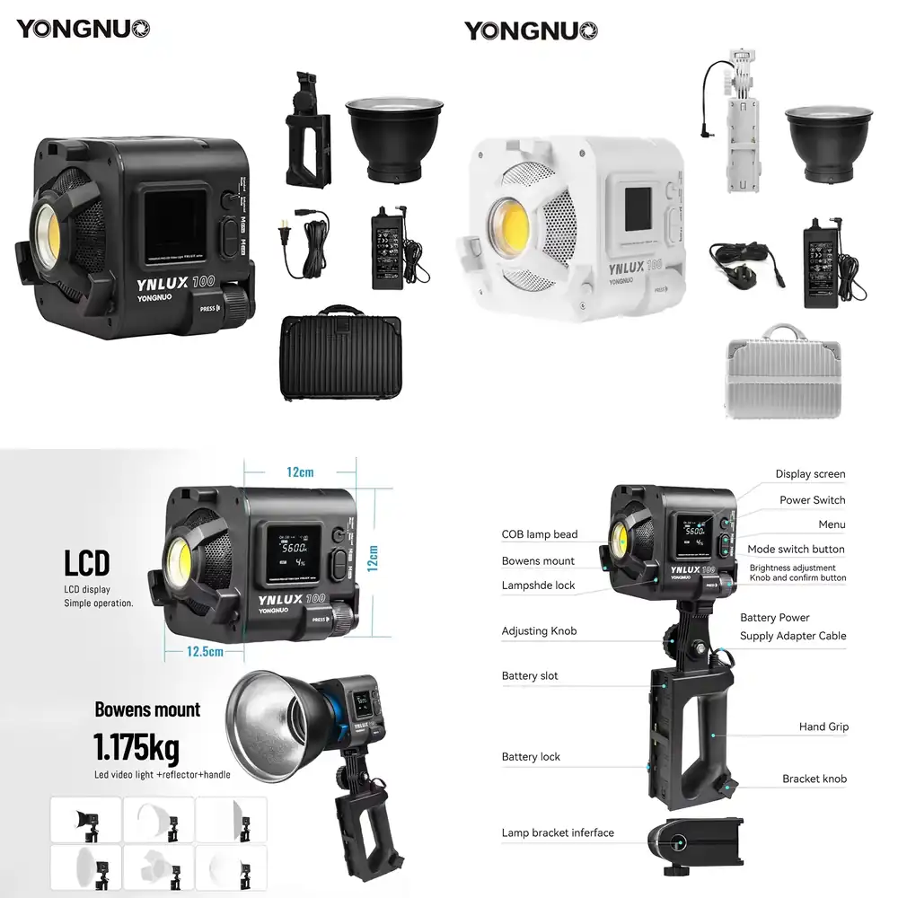 용누오 YNLUX100 100W 3200K-5600K  - Photography Lighting Handheld 리뷰 및 가격