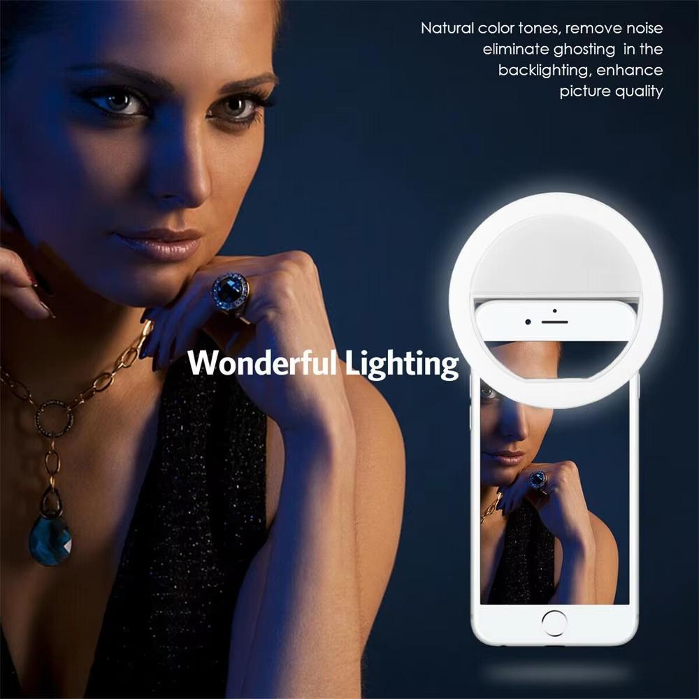 클립형 셀카 링 라이트, 충전식 USB, 3단계 밝기  - Photography Lighting Tool 리뷰 및 가격