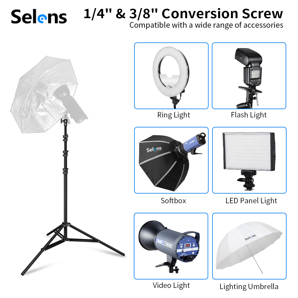 셀렌스 2.2~3.95m 에어쿠션 라이트 스탠드 알루미 - Photography Lighting For Products 리뷰 및 가격