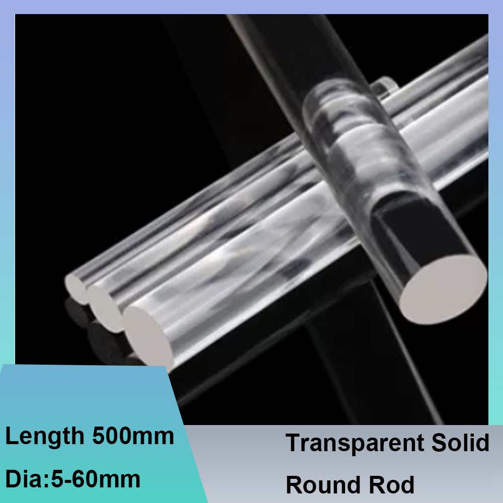 길이 500mm 투명한 고체 라이트 가이드 원형 막대  - Photography Lighting Guides 리뷰 및 가격