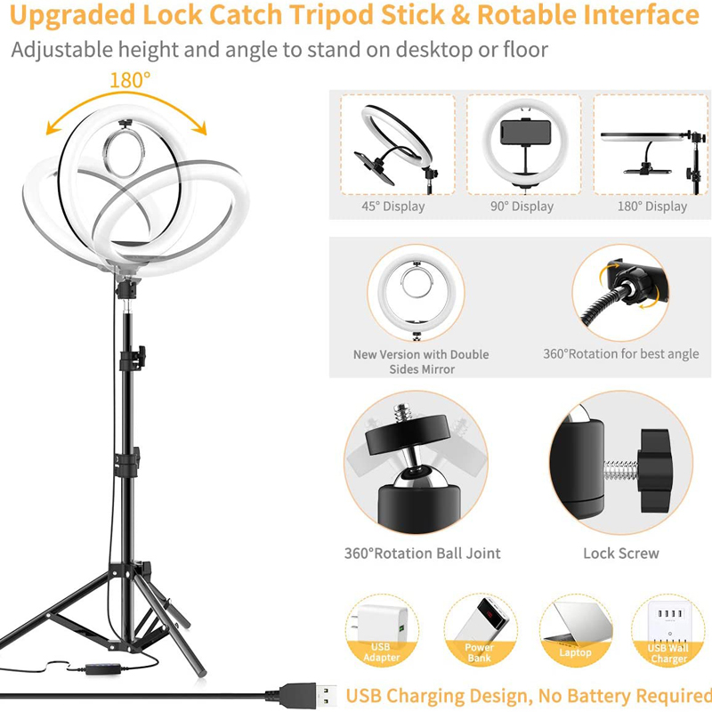 비디오 라이트 16/26/33cm 셀카 링 LED 라이 - Photography Lighting Tool 리뷰 및 가격