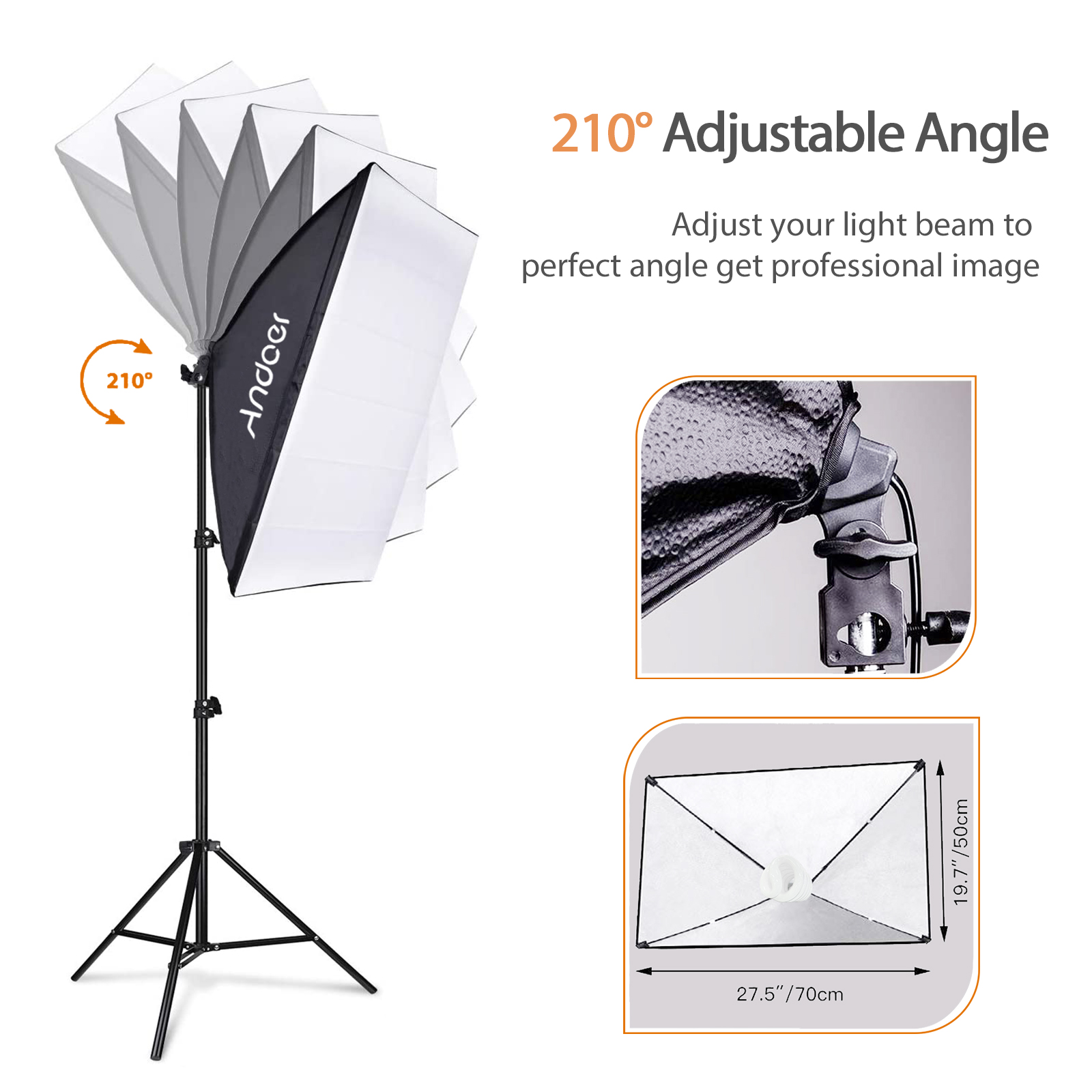 Andoer 스튜디오 사진 조명 키트 소프트박스 조명  - Photography Lighting Setup 리뷰 및 가격