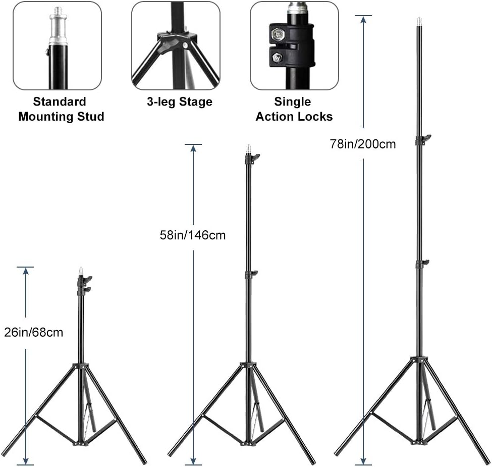 사진 촬영용 소프트박스 조명 키트, 2팩 19.7인치  - Photography Lighting Setup 리뷰 및 가격