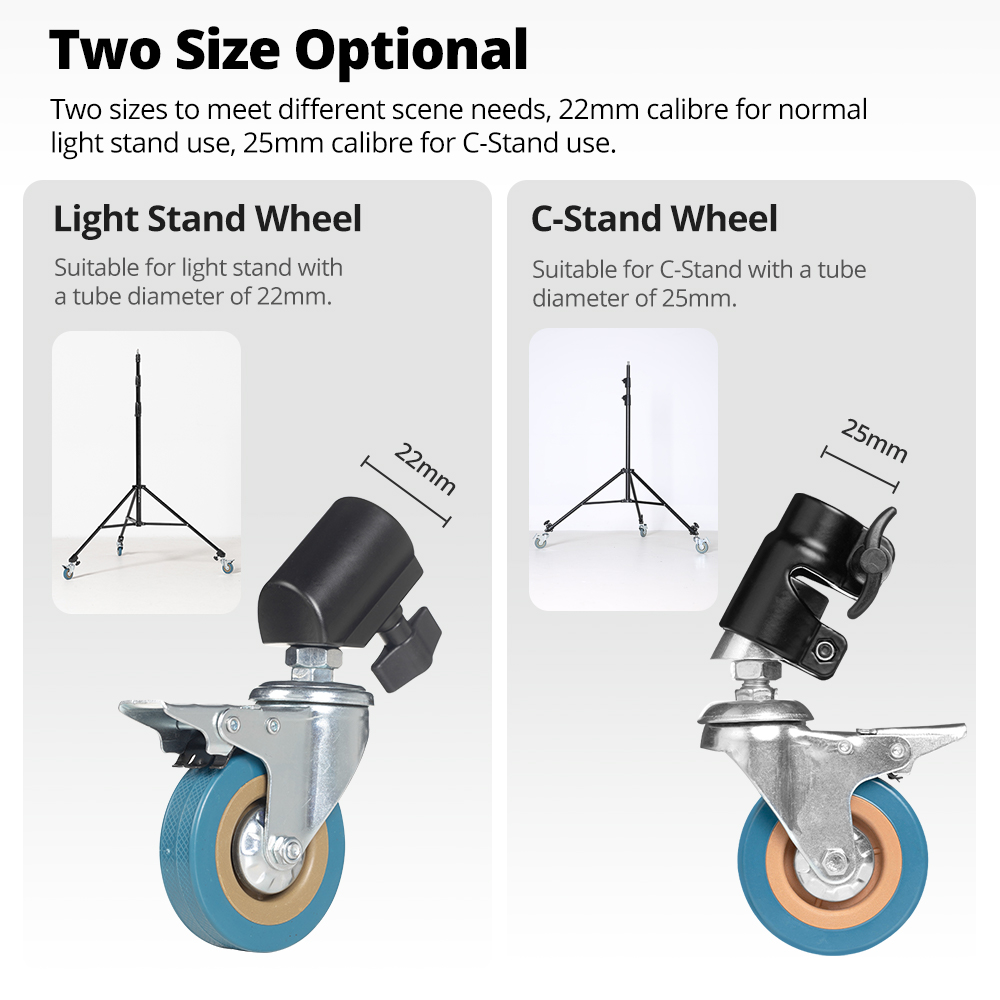 AMBITFUL 3Pcs C-스탠드 회전 캐스터 금속  - Photography Lighting Setup 리뷰 및 가격