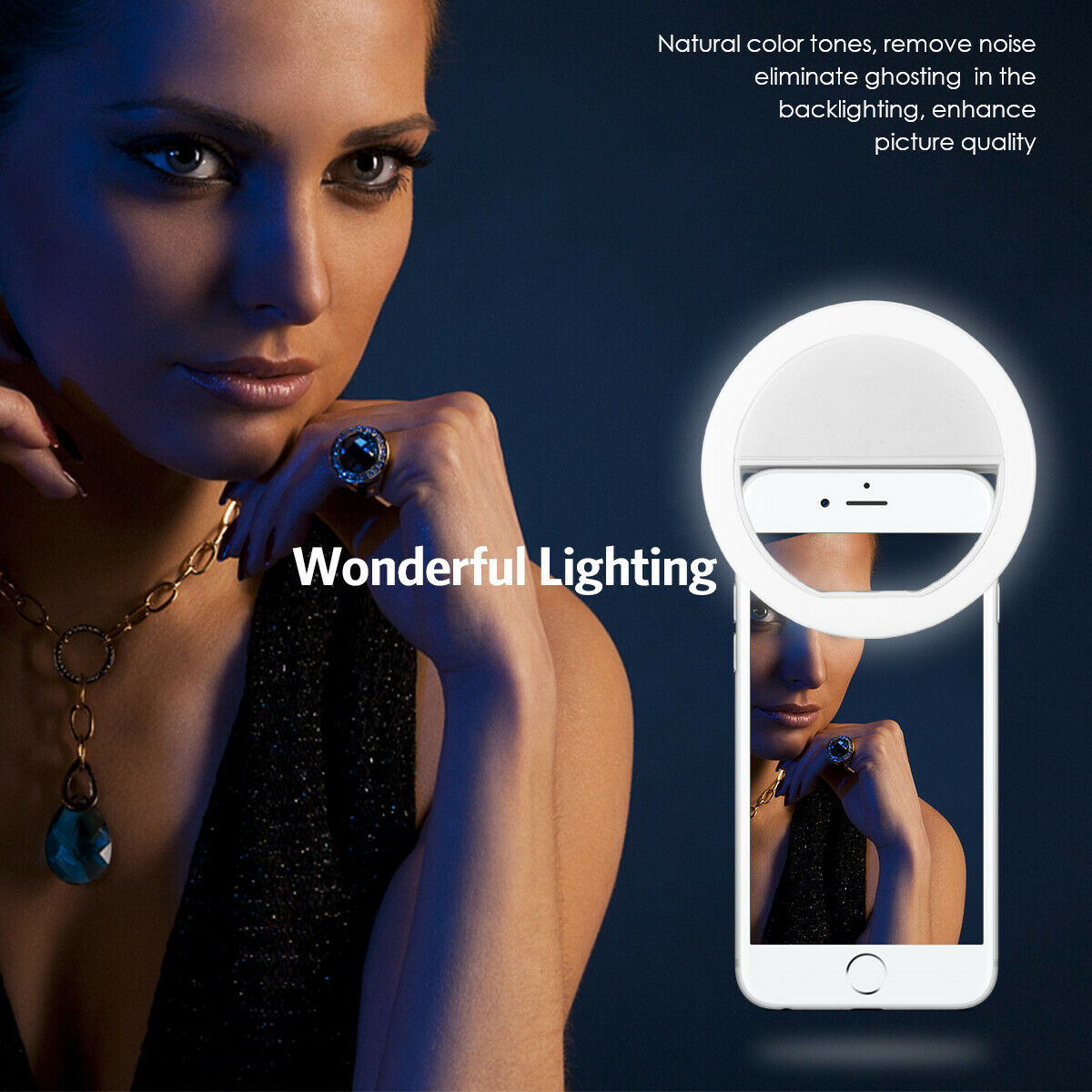USB 충전 LED 셀카 링 라이트 모바일 폰 렌즈 L - Photography Lighting Tool 리뷰 및 가격