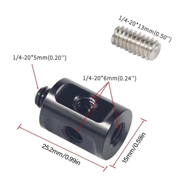 알루미늄 1/4 나사 튜브 로드 연결 어댑터 (사진 촬 - Photography Lighting Tool 리뷰 및 가격