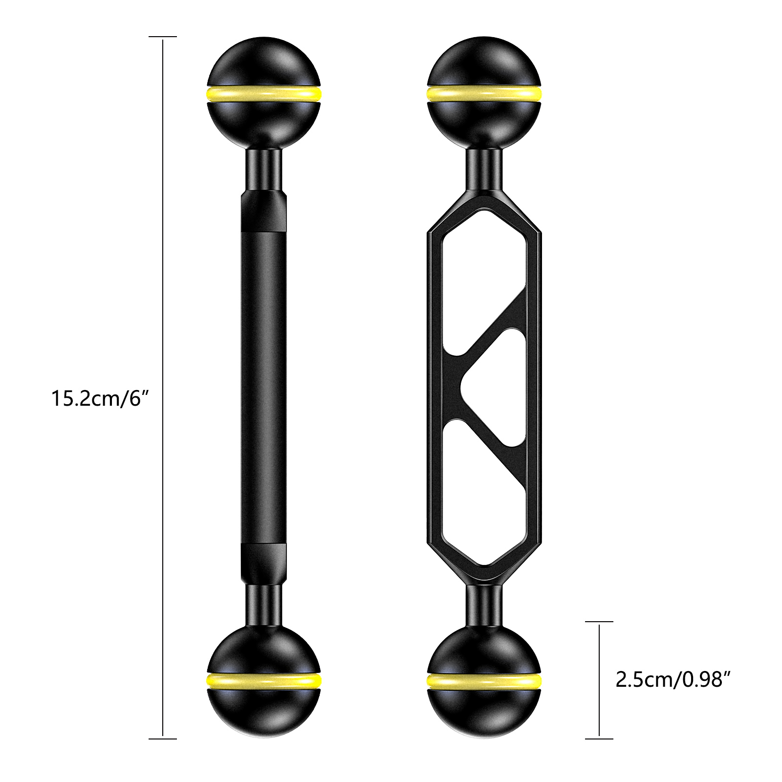 알루미늄 합금 듀얼 볼 조인트 암, 필수 다이빙 사진  - Photography Lighting Essentials 리뷰 및 가격